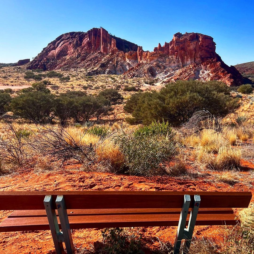 How sensational does Rainbow Valley look here! The jagged outline of the rock full of coloured bands are what you can expect to see. Camp the night and experience the bands of rock change colour with the setting sun.