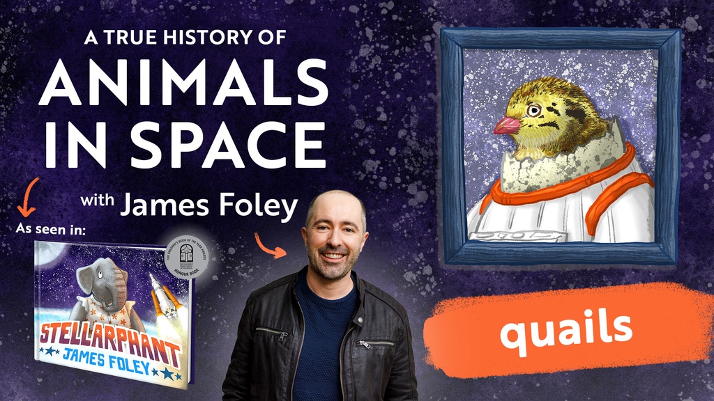 Jamesfoleybooks's tweet photo. It's time for more ANIMALS IN SPAAAAACE!

Video #10 is about that time cosmonauts figured out how to hatch quail eggs in space. 

Watch it here: https://t.co/d81SYTDrYF

@FremantlePress @TheCBCA @KaneMillerBooks @ithakicocuk #BookWeek #Stellarphant https://t.co/1XFVJ0Srp8