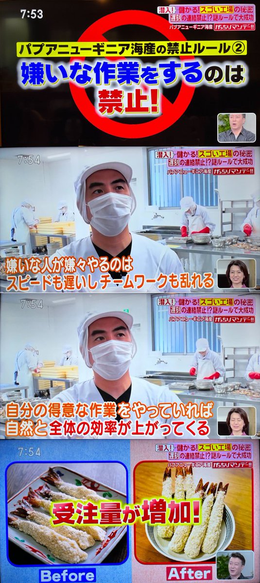 buffett_code's tweet photo. 従業員の遅れる・休むの連絡を禁止して、業績を伸ばした企業が面白い。
フレックスではなく、遅刻・無断欠勤を奨励。

これによって離職率が減り、習熟度が上がった。
能率向上により人件費は3割も減ったという。

自由にするとバイトは来ないと思いがちだが、時給制なので案外ちゃんと出社するそう。 https://t.co/gKjpoM9QD8
