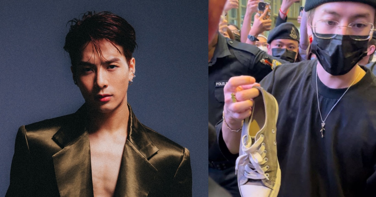 Jackson Wang swamped by fans at KL airport, tries to find shoe's missing owner bit.ly/3rac6JX