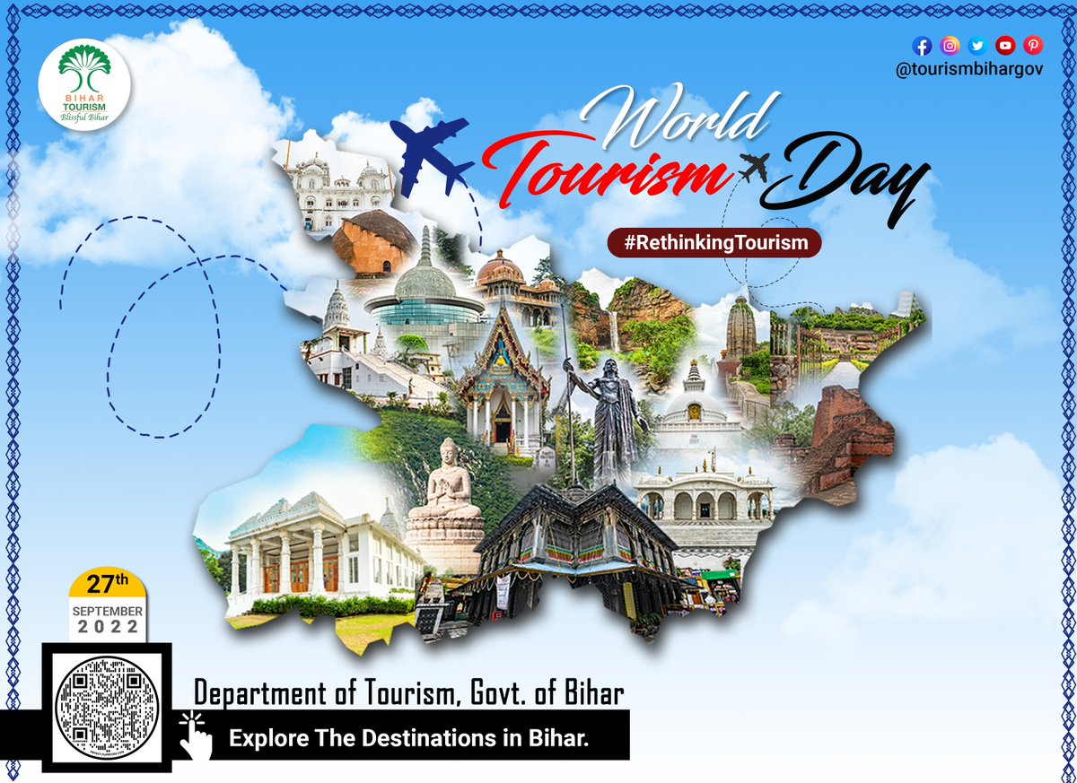 Traveling takes you on an adventure, and Bihar is a land blessed with countless monuments, pilgrimage sites, natural wonders, and vibrant cultures. Take a trip to an emerging global destination, Bihar, and make lifetime memories.

#RethinkingTourism #ThinkVacationInBihar #WTD2022