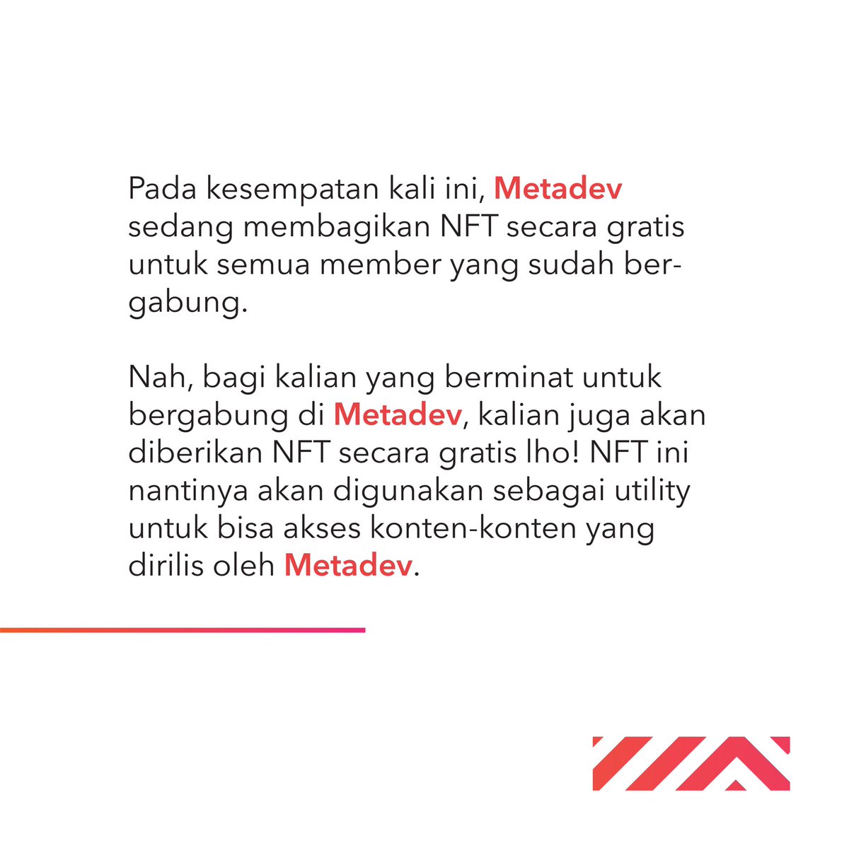Metadev Indonesia Web3 Community tweet media