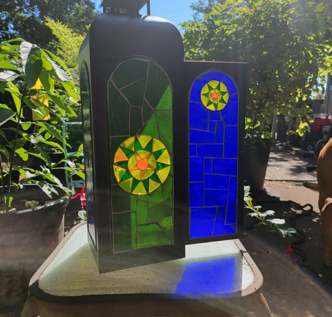 molelarsen's tweet photo. Coasters and a lantern I made! https://t.co/5VK21tS2On