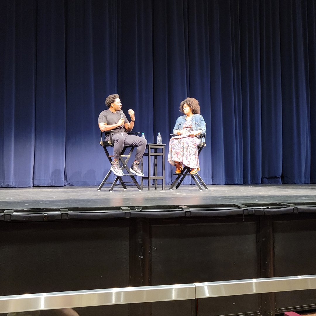 csulbfilm's tweet photo. Shout out to Joe Robert Cole who screened his film @alldayandanight at the @carpentercenter last week and participated in a Q&A with our audience! Big thanks to Tasha Hunter for leading the Q&A and CPAC for co-hosting the event! #alldayandanight #joerobertcole #CSULBFea #film https://t.co/rigZgUfq61