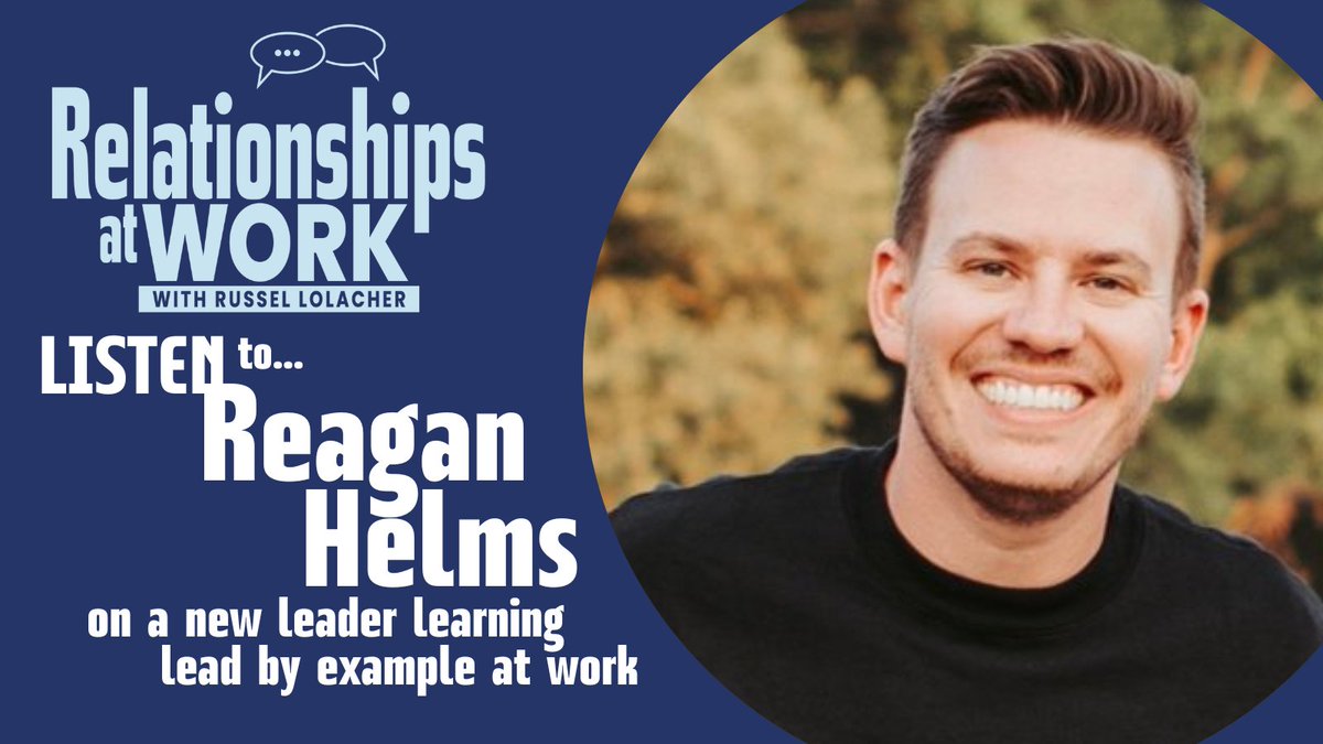 RussLoL's tweet photo. Sure it's important to #LeadByExample. But what if you're learning to lead? 
Check out the new Relationships at Work episode where I talk with emerging leader @Reagan_Helms on the importance of feedback and what's resonating with him. 
Listen/Subscribe https://t.co/OkAwJIwgDT https://t.co/Clv4H5TZDZ