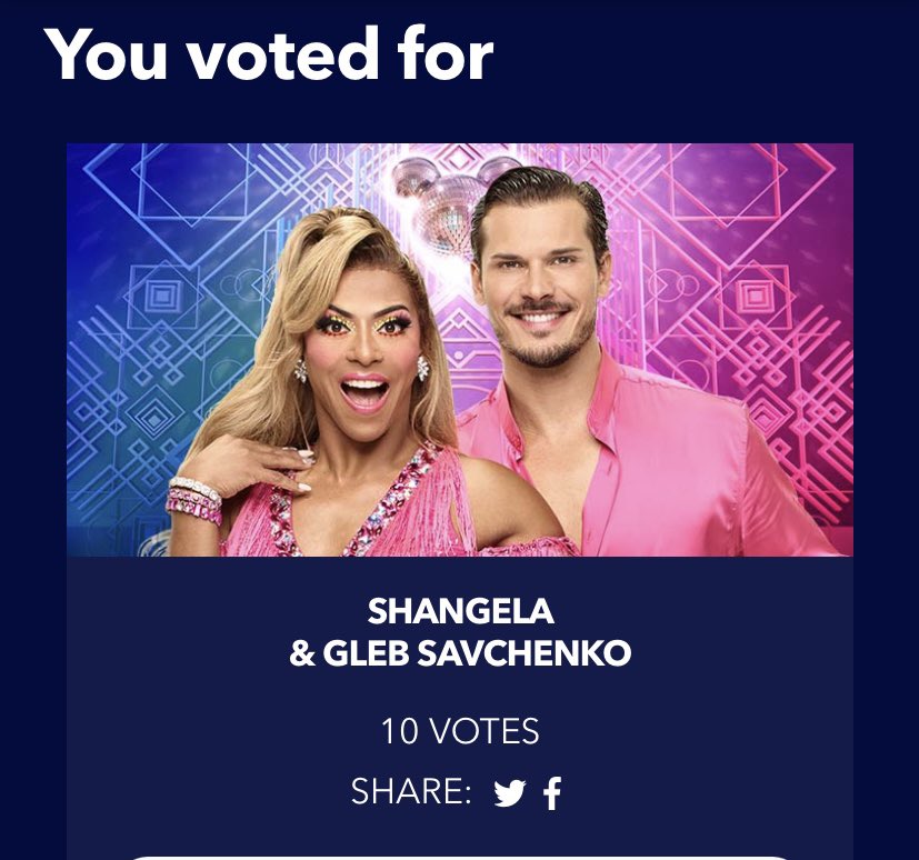 TreyCBenson's tweet photo. I’m so thrilled Canada can vote, Because I love Miss Hallelooo! @itsSHANGELA GOOD LUCK QUEEN!! #DancingWiththeStars https://t.co/YlkTCean7o