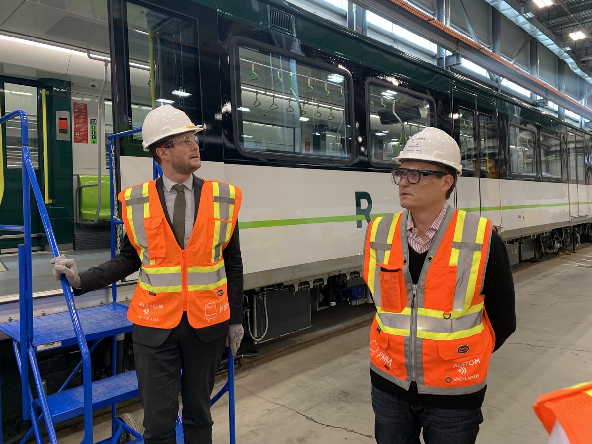 AlstomCanada's tweet photo. Nous sommes ravis d’avoir accueilli @CBeaune Ministre délégué chargé des Transports français, @mraillet Ambassadeur de @franceaucanada et @Sophie_Lagoutte Consule générale 
@FranceaMontreal sur le site du projet @REMgrandmtl et leur avoir présenté l'expertise de la #TeamAlstom! https://t.co/UsDWRFjHQO