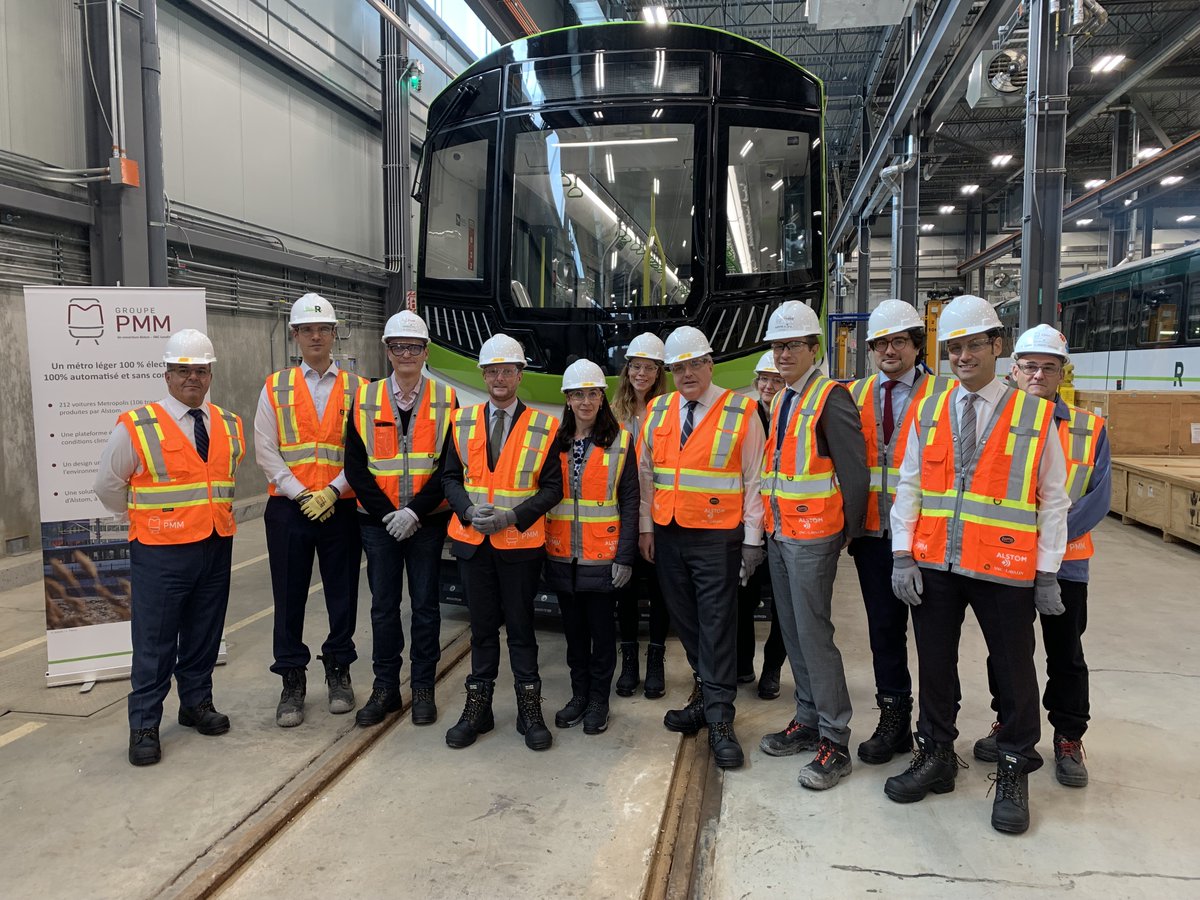 AlstomCanada's tweet photo. Nous sommes ravis d’avoir accueilli @CBeaune Ministre délégué chargé des Transports français, @mraillet Ambassadeur de @franceaucanada et @Sophie_Lagoutte Consule générale 
@FranceaMontreal sur le site du projet @REMgrandmtl et leur avoir présenté l'expertise de la #TeamAlstom! https://t.co/UsDWRFjHQO