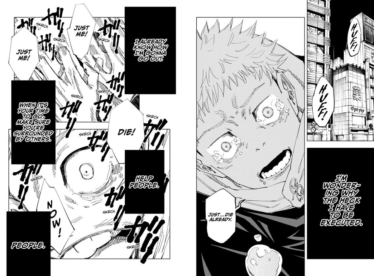 Aleczandxr's tweet photo. My favorite Jujutsu Kaisen chapter so far, absolutely crushing https://t.co/L1kN9XYnA7