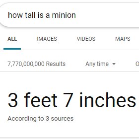 LuciferDecides's tweet photo. retweet if your taller than a minion https://t.co/jnktbvwP5n