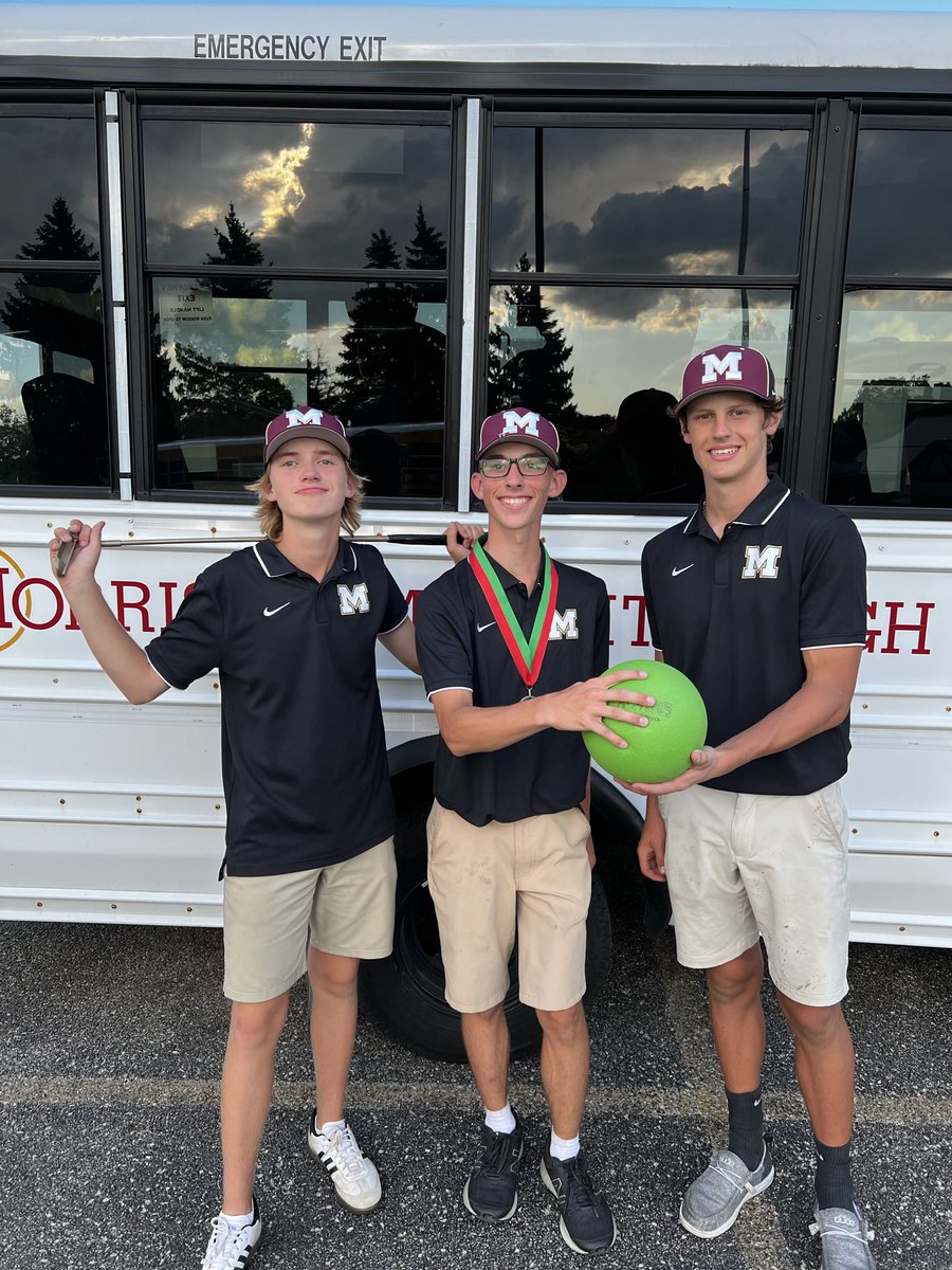 morrishs_golf's tweet photo. Congratulations to Drew Larsen (99pts, T-8th), Joey Lanahan (98pts, 10th), and Liam Eber (97pts, 11th) for earning I8 All-Conference honors! https://t.co/VsfosqPQlT