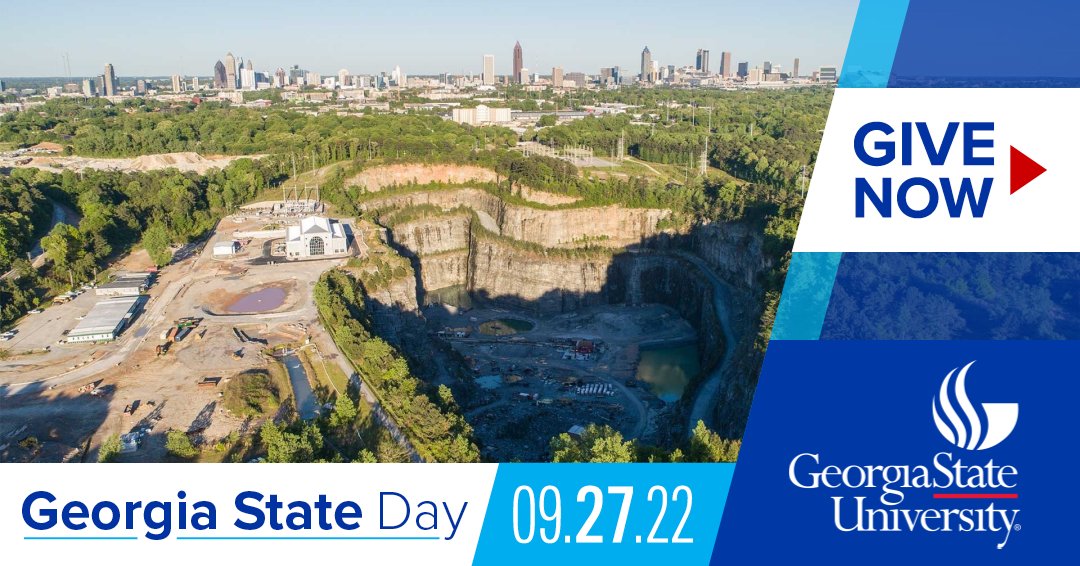 GSUGEOS's tweet photo. Today marks the beginning of Georgia State’s annual day of giving #TheStateDay. For the next 1 day, 9 hours and 13 minutes we’ll be asking for your contributions to help support all the work we do.

You can give directly to the @GSUGEOS Fund here: https://t.co/iwsyGAWTrW https://t.co/uRuXzBcdDJ