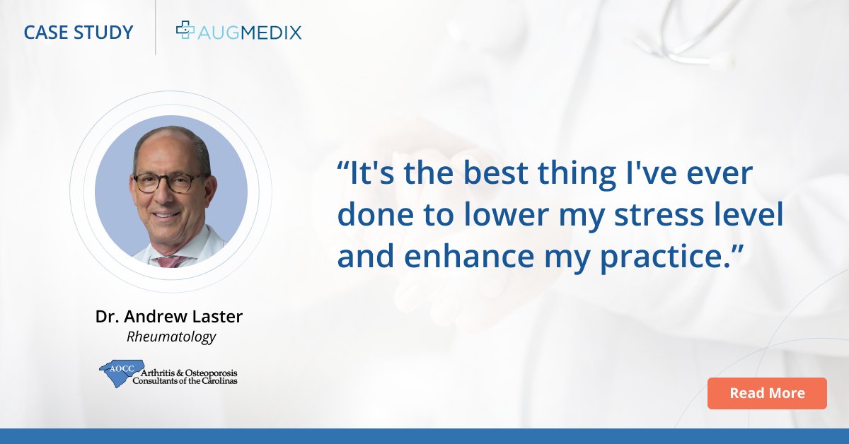 augmedix's tweet photo. By incorporating Augmedix into his in-office and telehealth visits, Dr. Laster now uses the time saved to lower his workload, enjoy patient visits, and spend more time with new consults. Read more of Dr. Laster's story: https://t.co/Mg9kYbGoPp
#RehumanizingHealthcare https://t.co/7AEuJIfn9m