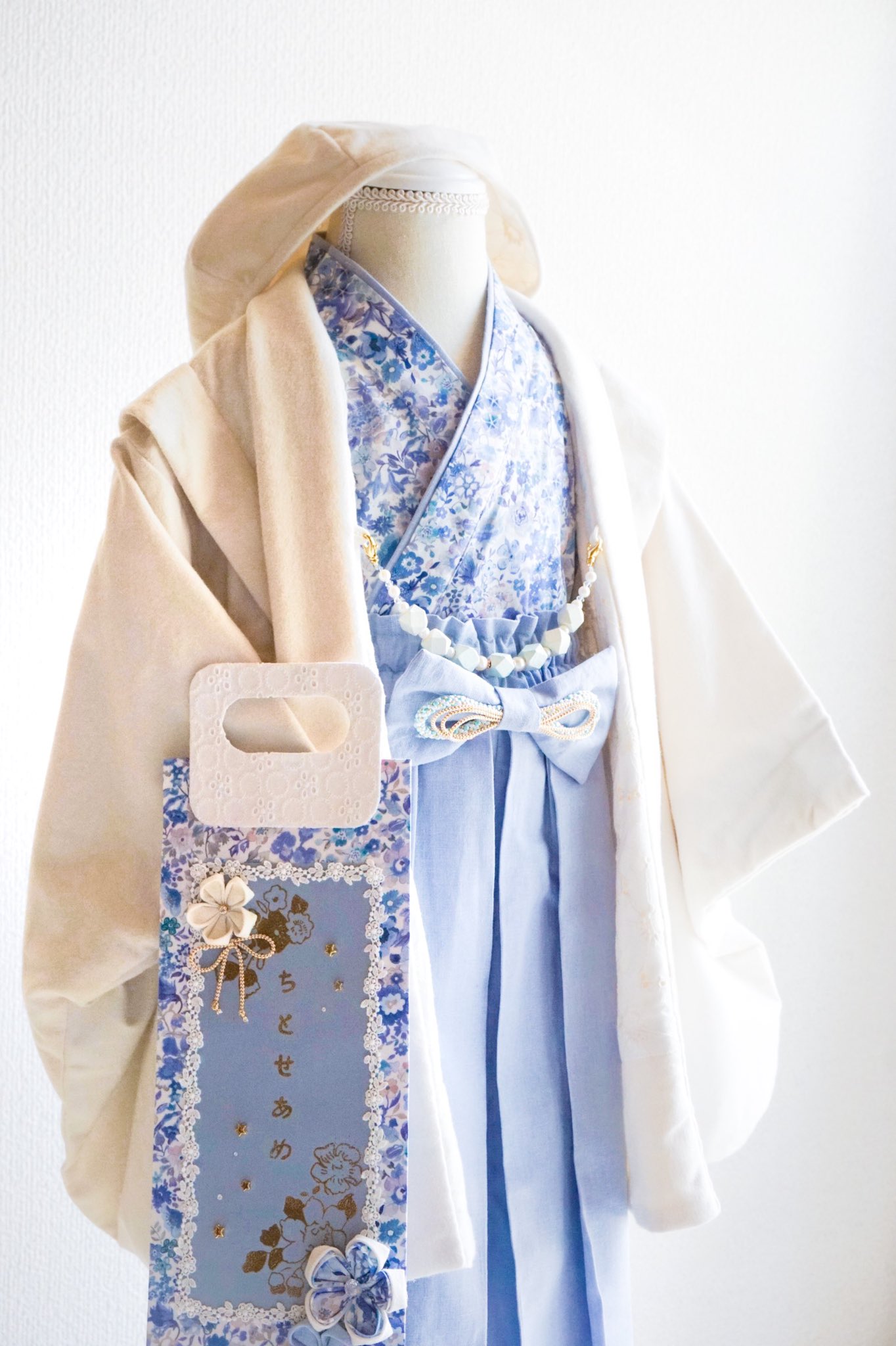 正規逆輸入品 No.99 アデラジャ ハンドメイドꕤ羽織袴3点セット