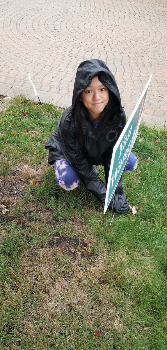 yanwangmarkham's tweet photo. All the lawn signs are up before the rain! It’s the power of team work! https://t.co/YCWz1v7Exn