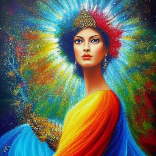 WVVMajieu's tweet photo. We had #DreamStudio #stablediffusion render this amazing image on stream today with @qubyckz and the gang! Wow!🤩😍🤯
A Majestical Painting
#AI #AIart #AIArtwork #AskQubyckz #MachineLearning #Amazing #beautiful #creation #universe #colorful #energy #Live #life #love #fun https://t.co/0Qu3c3NeyV