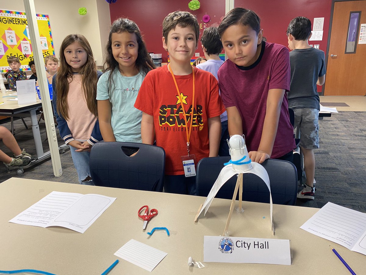 LPFrizzle's tweet photo. Wrapped up STEM at Lomax today with designs for a new La Porte City Hall complete with 360 degree views of the city at the top. On to La Porte Elementary! #ChooseLP #LPSTEMisElementary https://t.co/SIie34BHd0