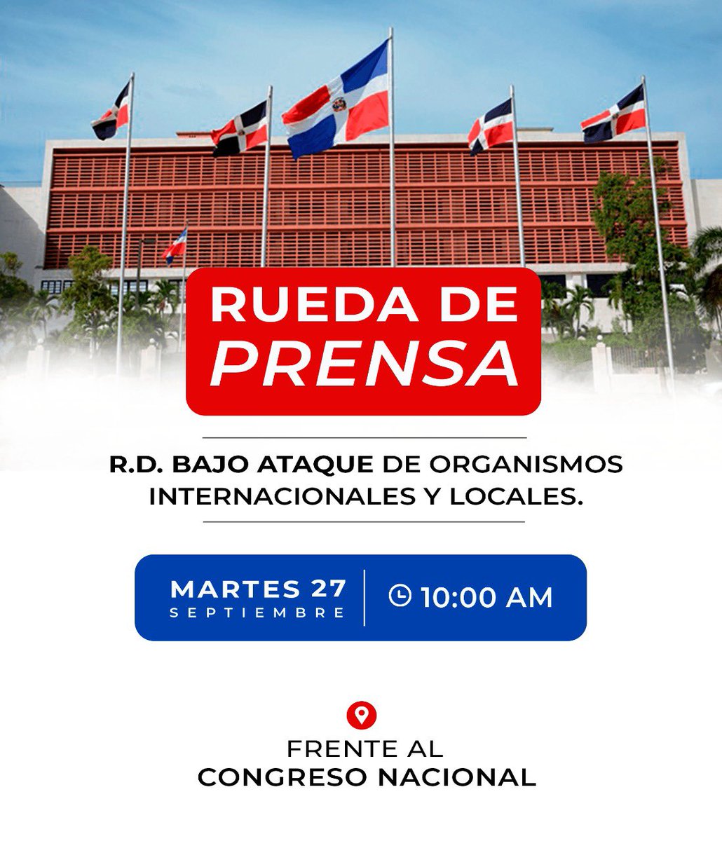 Rueda de Prensa… todo lo que está consensuando RD y todo lo que está callando.. que también está en contra de nuestro país.. <a href="/ListinDiario/">LISTÍN DIARIO</a> <a href="/elnuevodiariord/">El Nuevo Diario</a> <a href="/DiarioLibre/">Diario Libre</a> <a href="/ElNacionalRD/">El Nacional</a> <a href="/rcavada/">RCNoticias</a> <a href="/ElCaribeRD/">El Caribe</a> <a href="/rcavada/">RCNoticias</a> <a href="/AN7/">あんなな</a> <a href="/nuriapiera/">N Digital</a> <a href="/AliciaOrtegah/">Alicia Ortega Hasbun</a> <a href="/RDSomosPueblo/">Somos Pueblo Media</a> <a href="/ElDia_do/">Periódico El Día</a>