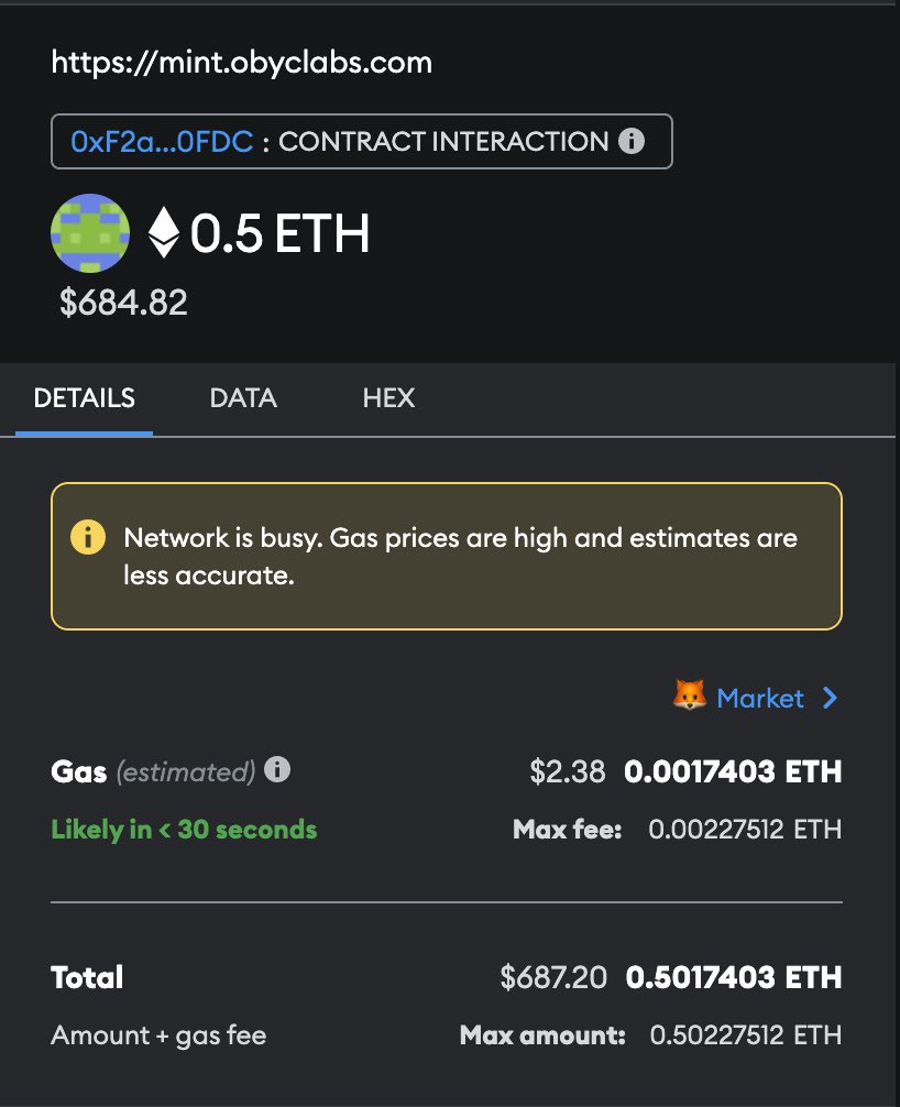 Max Mint of 10 items from our L2 item drop results in a $2.38 gas fee. 🥂 Bears. Innovation with Optimization. Shoutout to <a href="/AlexDotEth/">AlexDotEth</a> along with <a href="/thirdweb_/">thirdweb</a> for making this possible. #OBYC