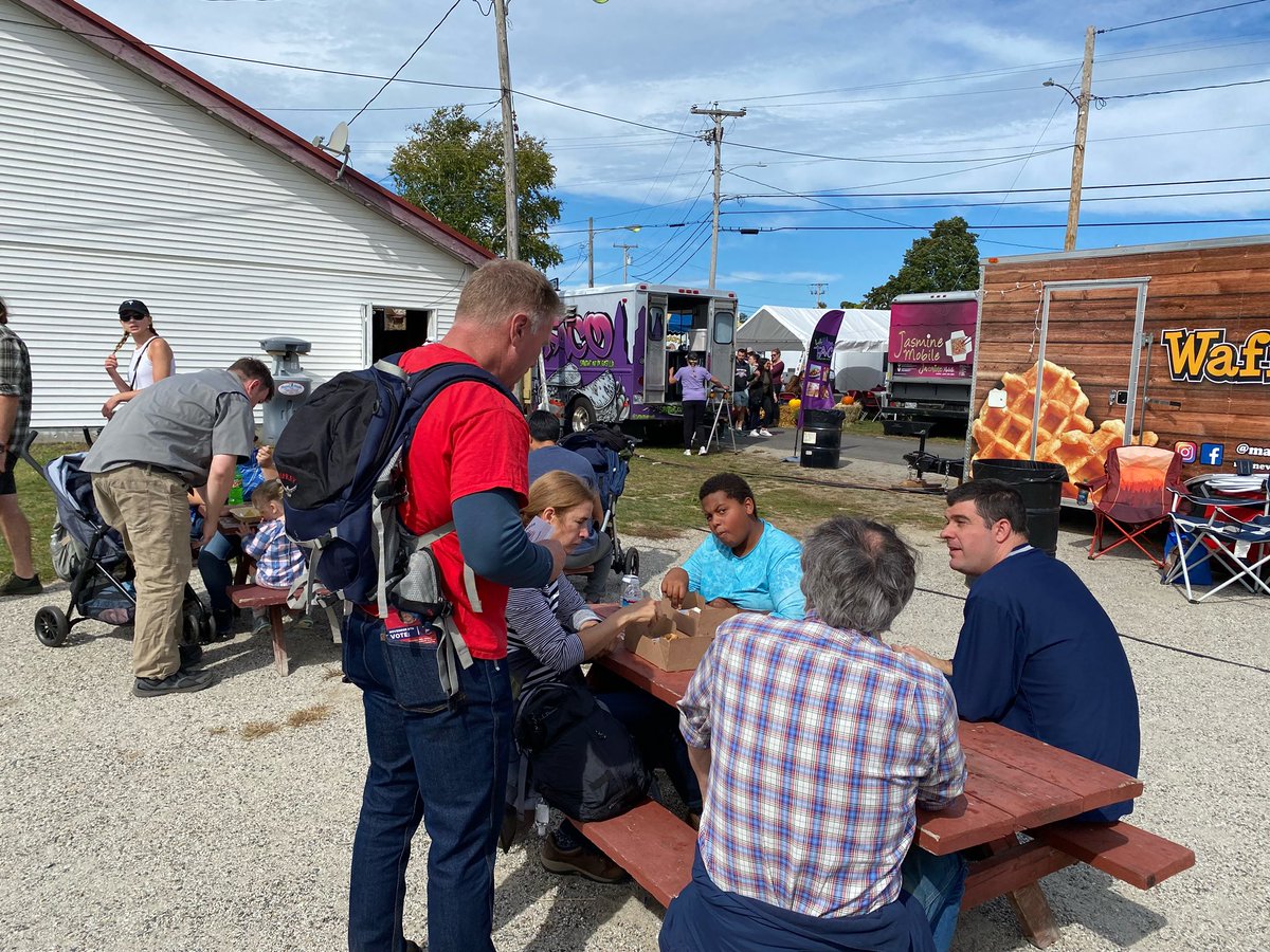 EdForMaine's tweet image. And a good time was had by all! Wow do I get to meet some awesome people while on the trail!! We made it home with enough time to spare to play Mexican Train, a dominoes game.

#mecongress #congress2022
#leanright #mepolitics