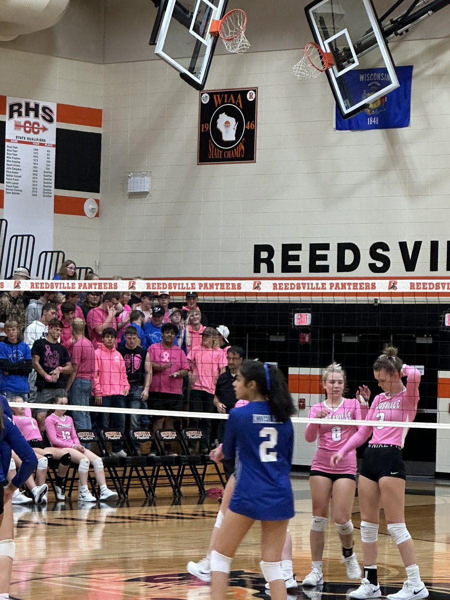 MrsZipperer's tweet photo. Congratulations Lady Panthers on a great win on Pink Night #pinknight #CancerAwareness #reedsvillesd https://t.co/51FuYJClYk
