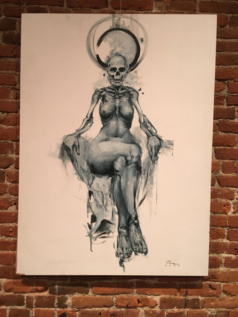seattle_erotic's tweet photo. The art for #SeductionUnderworld is starting to arrive. @DaveClay_art created 2 paintings to reign over our event.

#seattleeroticartfestival #halloweenparty https://t.co/hLAYZ0bmM7