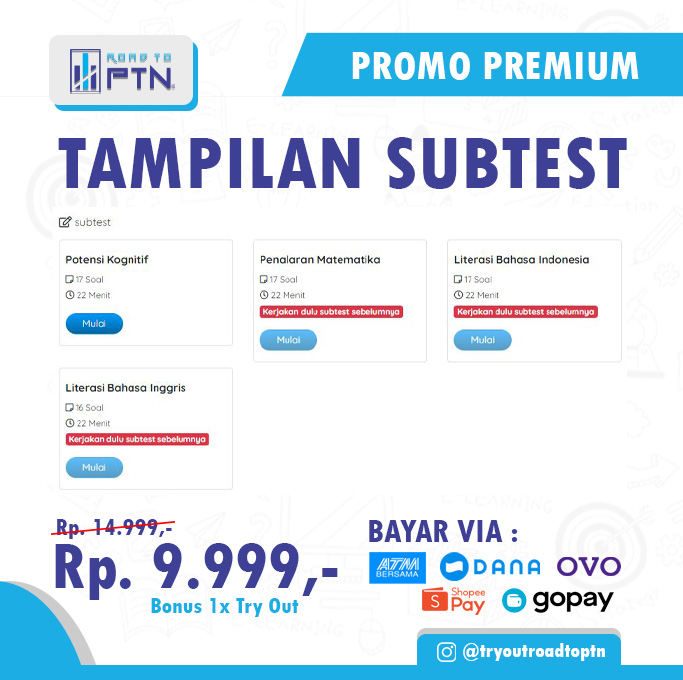 roadtoptn's tweet photo. Dimana lagi dapatin Try Out UTBK Premium 10.10 dengan fitur lengkap kalau bukan di Road To PTN. Jangan sia-sia kan kesempatan kamu guys! 🤗
Best regards,
Road To PTN
#roadtoptn #tryoututbk #tryoutpremium #tryouttps #tryouttka #UTBK2022 #sbmptn #pelajar #infoptn https://t.co/OKtAawSEeB