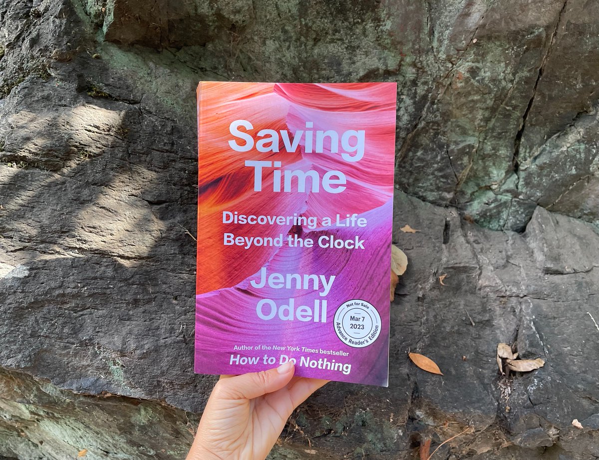 Emerging from the shadows to share what I’ve been working on for 2+ years. Saving Time (out in March 2023) is my attempt to tell the story of how time became money, and to learn to see it as something outside of the world of work and profit. 
penguinrandomhouse.com/books/672377/s…