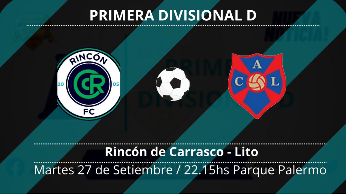 elascensouy's tweet photo. Este martes comienza la 8va fecha de la #DivisionalDAUF
22.15 horas en el Palermo
Rincón F.C ❌️Centro A. Lito https://t.co/tHq3vN3xeu