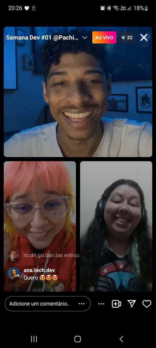 TauanSMatos's tweet image. #SEMANA DEV Na @mais1code  #01 Importância das mulheres na Tecnologia 

@morgannadev @pachicodes