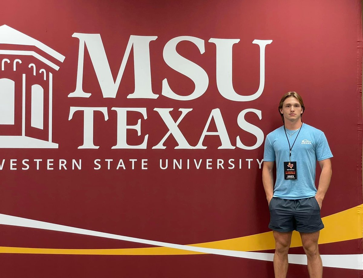 Jacob21655844's tweet photo. Great visit at MSU this Saturday.
Grateful for the opportunity @MustangsDC @Coach_Guap https://t.co/O1tAGSweLf