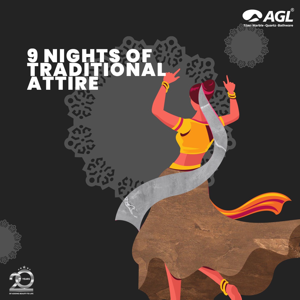 AGLTILESWORLD's tweet photo. Dress your best and embrace the traditional attire: Chanya Choli and Kurtas and twirl your best move.

#festival #navratri #navratri2022 #happynavratri #agltiles #agl #harhindustanikipasand #floortiles #floortilesdesign #floortilespattern #walltiles #walltilesdesign https://t.co/wZDhIYq244