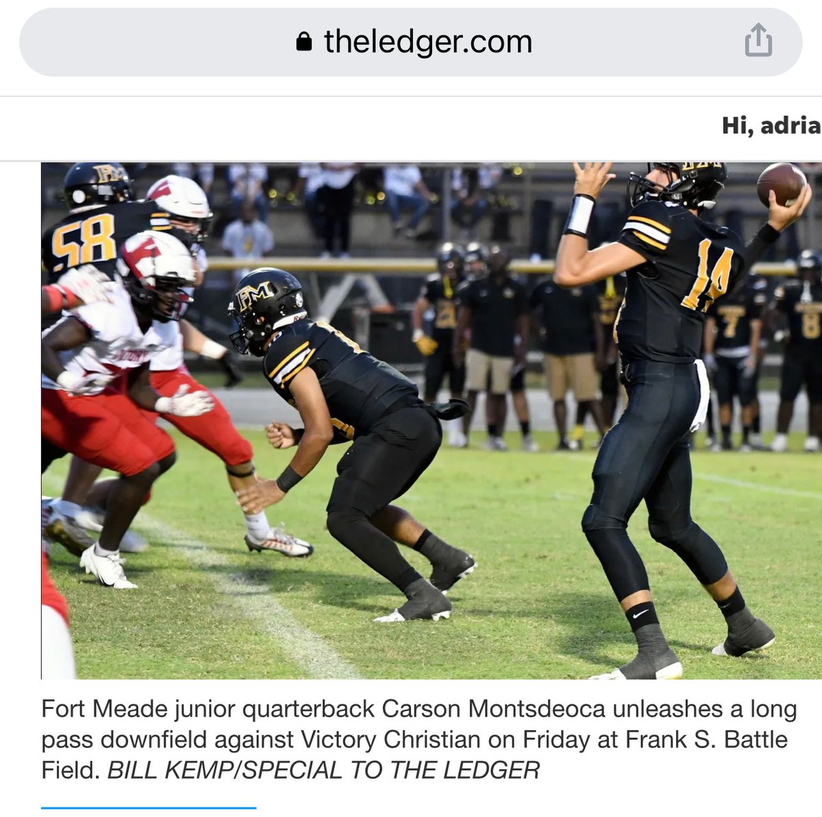 AdrianSmithJr3's tweet photo. Fort Meade game got the W 10-6 ….. https://t.co/hvRveYSk4V