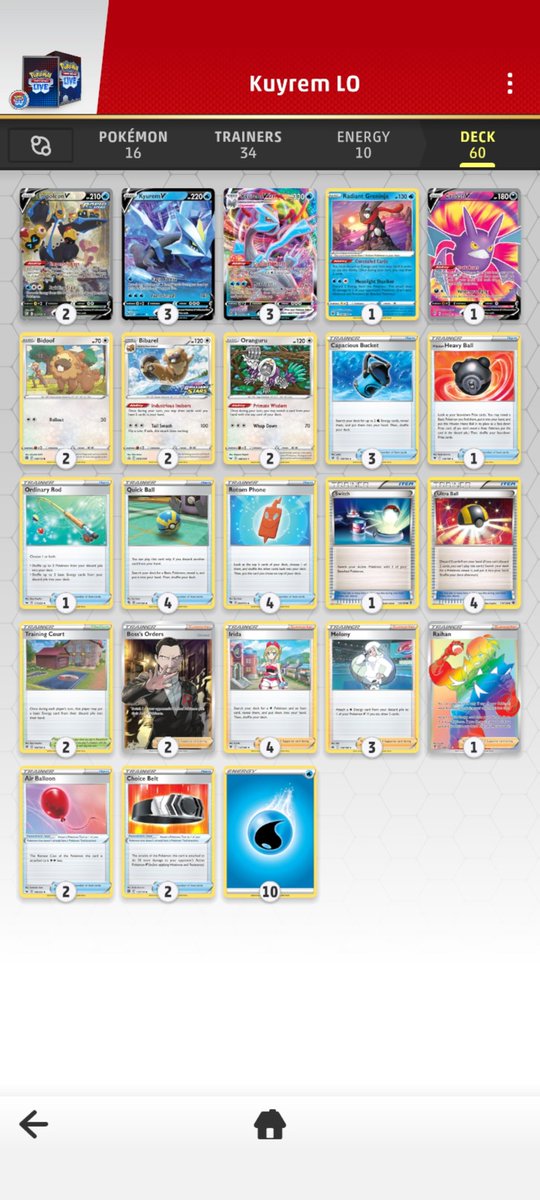 pklight_PTCG's tweet image. Been a bit out of touch with pokemon lately but I have been having fun with this straight up kyurem list. No VIP pass, ultra ball just works better with bibarel.
