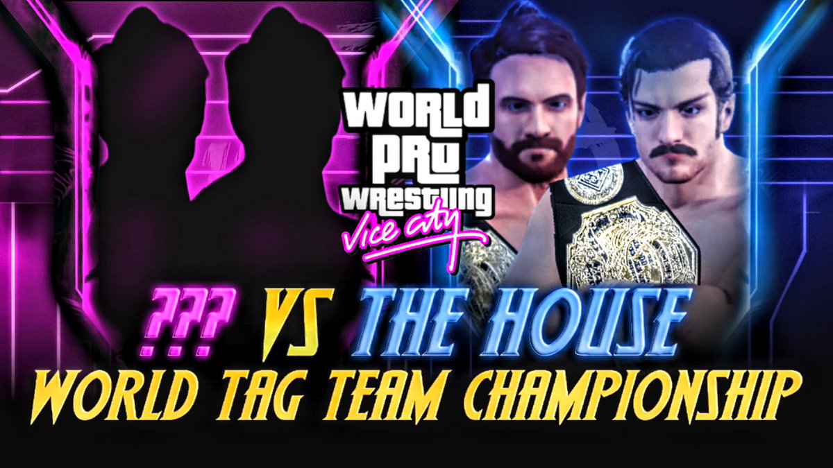 Due to the dominance that The House have portrayed, Owner APH has no option but to open the floodgates. 
THIS SUNDAY at Vice City, The House will defend their World Tag Team Championships in an Open Challenge.
What Tag Team will step up?
Find out Sunday.