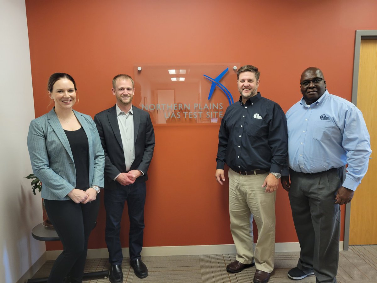 CadeRClark's tweet photo. @HeliAssoc thanks Erin Roesler and Trevor Woods @NPUASTS for a great visit and discussion today on UAS issues. https://t.co/DpmFyiwwJE
