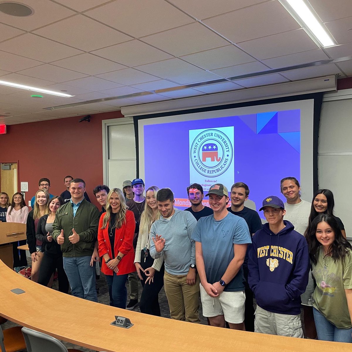 WCUPA_GOP's tweet photo. —- THANK YOU to @Laura_Deth from the @PAConservWomen for your visit to our club tonight! 👏

Heartfelt comments, tough questions, and tasty pizza! 

————————————————
#midterms #ozhive #pacw #redwave #chestercounty https://t.co/M585434MN1