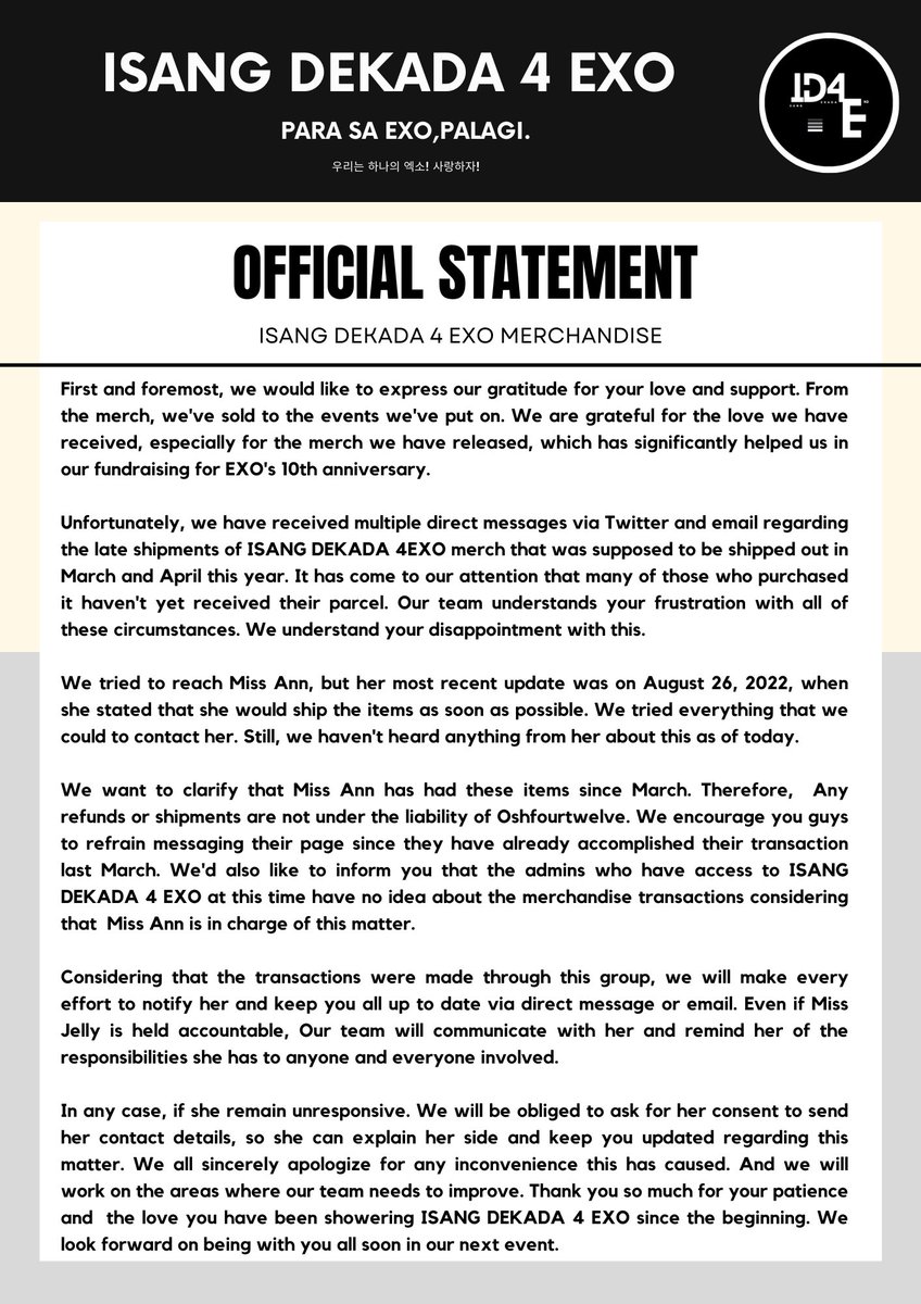 #IsangDekada4EXO tweet media