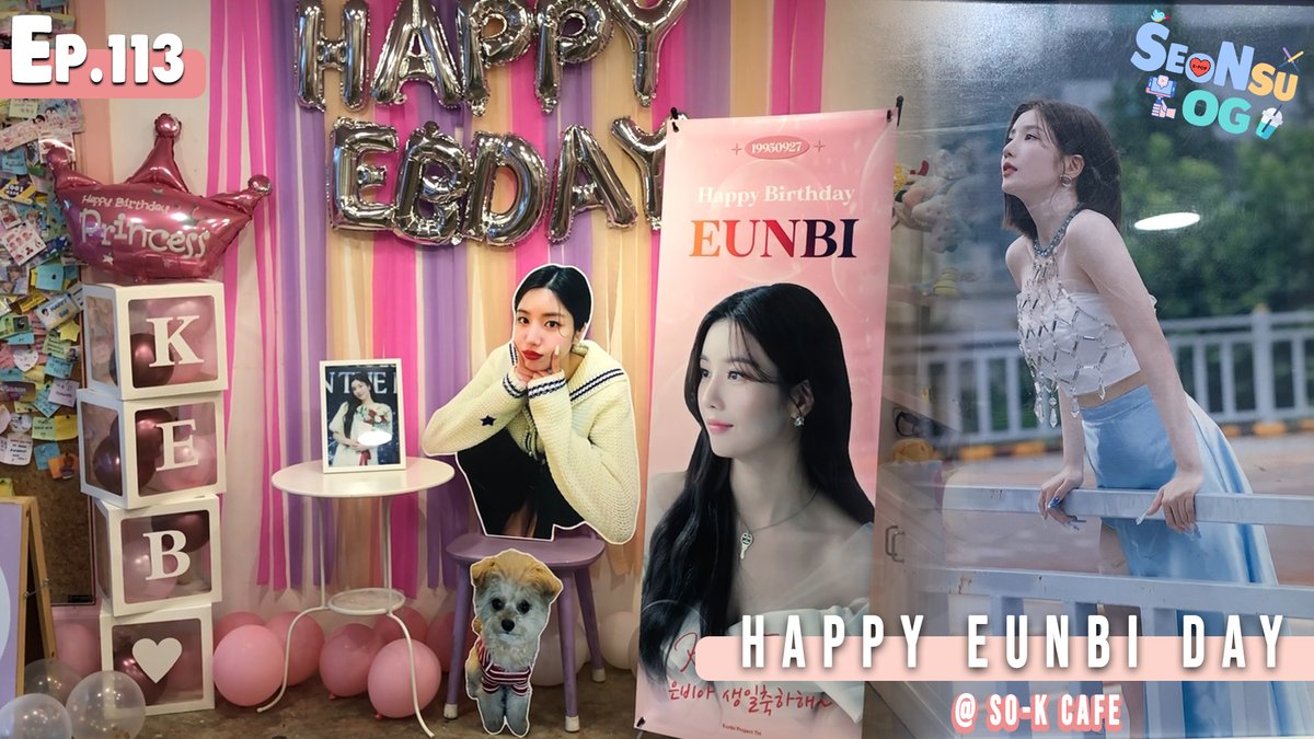 SeonsuNamja's tweet photo. SEONSULOG | EP 113 มาแล้วนะทุกคน วันนี้พวกเราจะพาทุกคนไปชมคาเฟ่วันเกิดของ KWON EUNBI นั้นเอง ส่วนบรรยากาศจะเป็นยังไงไปรับชมกันเลย 

#KWONEUNBI #권은비
#LovelyEunbiDay

https://t.co/hta7OiyQCE https://t.co/vr0dVRI8cI