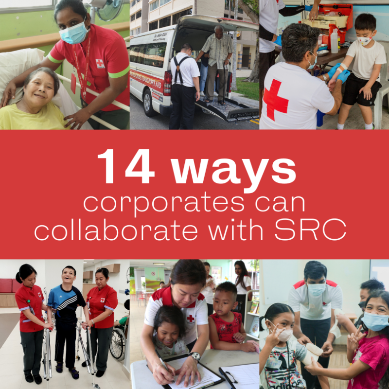 SGRedCross's tweet photo. Ever wondered how your organisation can widen its charity footprint? 🤔
From corporate volunteering to organising blood drives, here are 14 ways your company can collaborate with us!
#VolunteerWithSRC #sgredcross #TogetherForHumanity #PartnersForHumanity