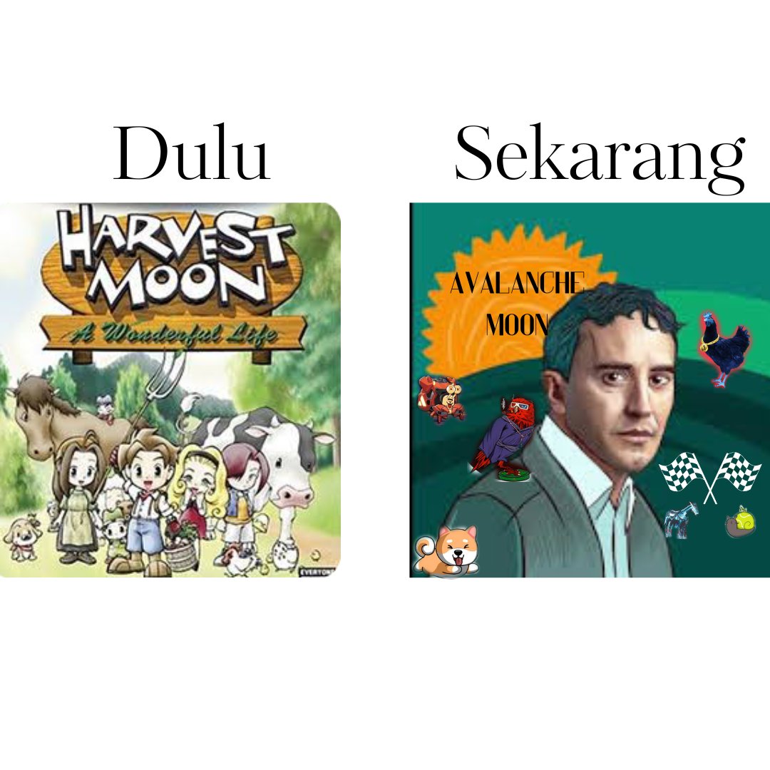 Ray230521's tweet photo. @AvalancheID @AvalancheHub Pasti semua orang sangat familiar dengan game tahun 90'an ini, Harvest Moon &amp; sudah jarang memainkan nya

Tidak perlu khawatir lagi sekarang, melalui tokenisasi, di Blockchain #Avalanche menyajikan beberapa game nya seperti balapan kuda, anjing / ayam

#MemeAvalancheIndonesia https://t.co/gAKgu8wLR8