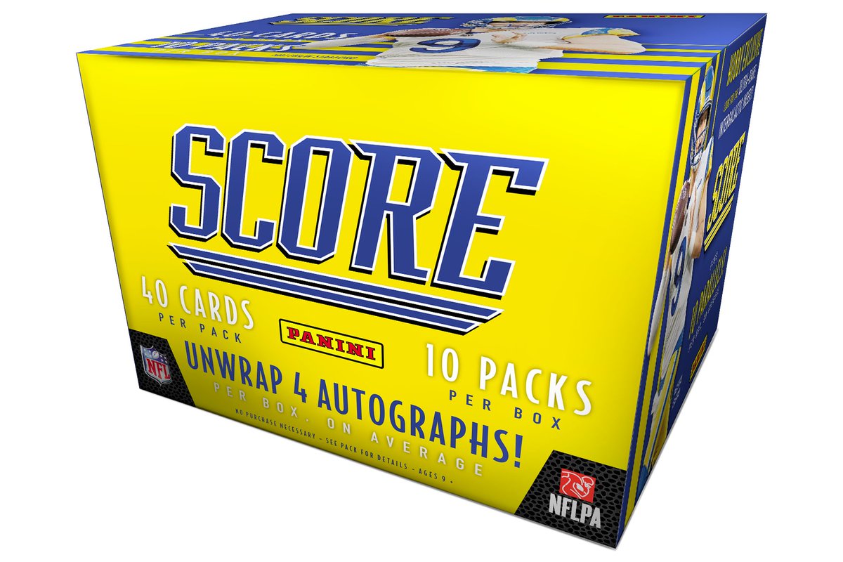 Hobby_News_Plus's tweet photo. 2022 Panini Score Football Hobby...
This Product Is Scheduled To Release On 09/30/22!
The first officially licensed NFL product of 2022, Score is loaded with new rookies, inserts, parallels and autographs!
#TradingCards #ScoreFootball #TradingCards #FootballCards https://t.co/hXIbkb2D12