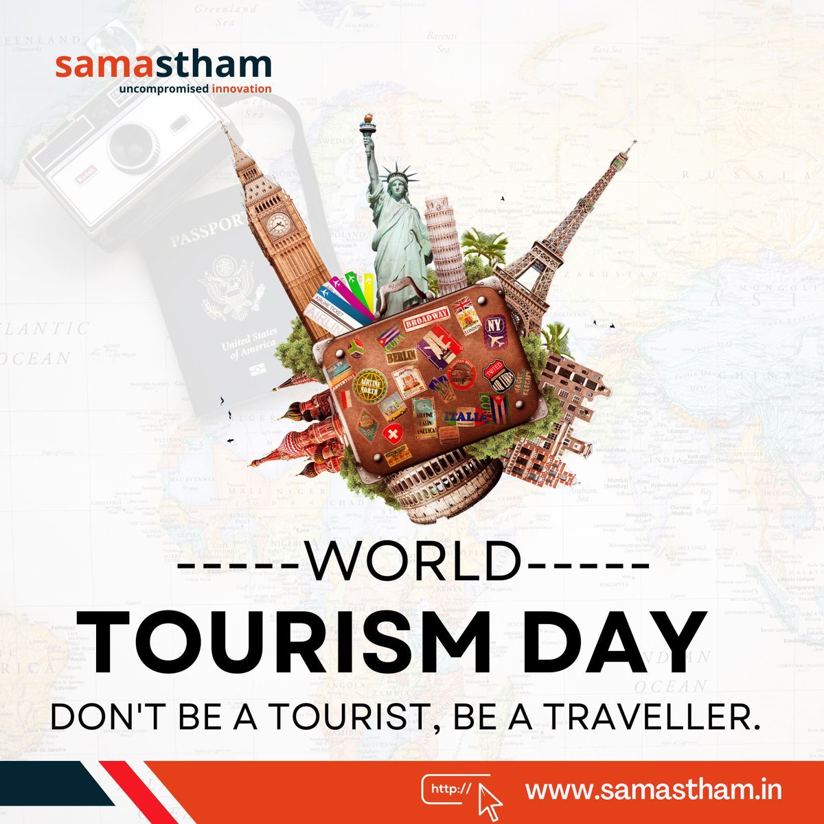 SamasthamDotin's tweet photo. Dont Be a Tourist, Be a Traveller.
World Tourism Day!!
#WorldTourismday #tourismday #samastham #digitalmarketingtips #DigitalMarketingServices #socialmediamarketing #emailmarketing
#googleads https://t.co/KQgeveYfPb