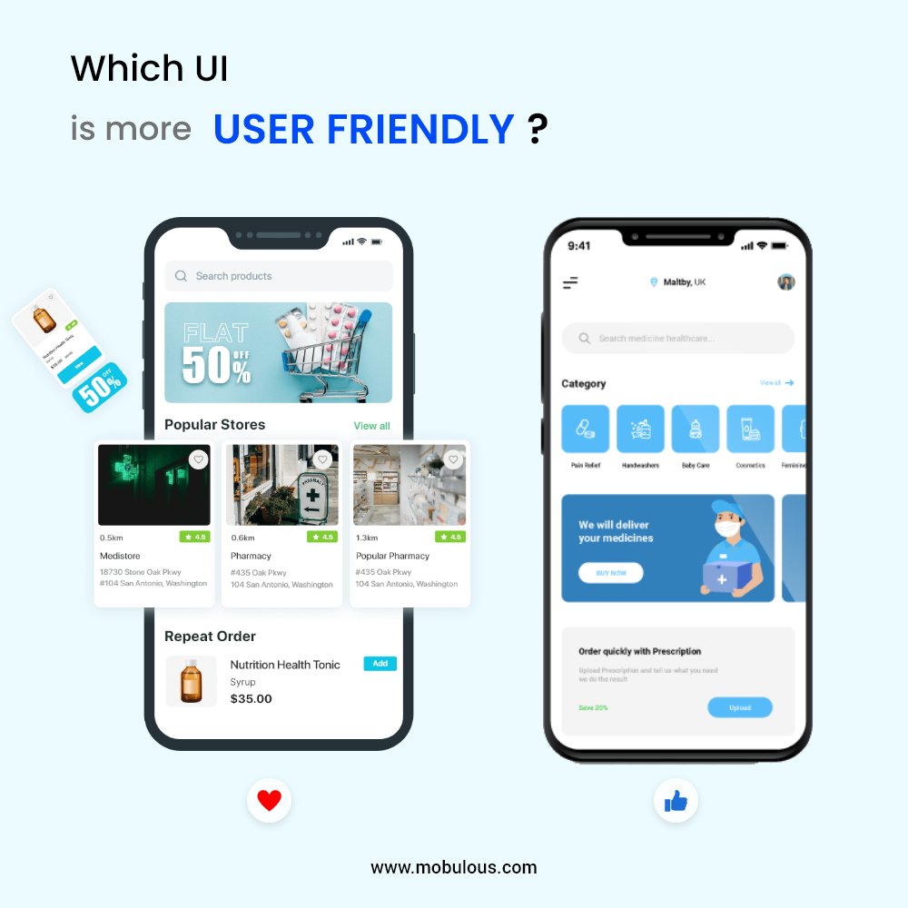 mobuloustech's tweet photo. Which UI Design is the better?
A 🧡 𝗼𝗿 B 👍

Feel free to comment 👇 with your ideas.

#deliveryappdevelopment #uiux #uidesign #uxdesign #deliveryapp #design #userinterface #appdesign #userexperience #uidesigner    #uxdesigner  #uxui #deliveryappdesign #mobulous https://t.co/Ouq7nYY2Ys