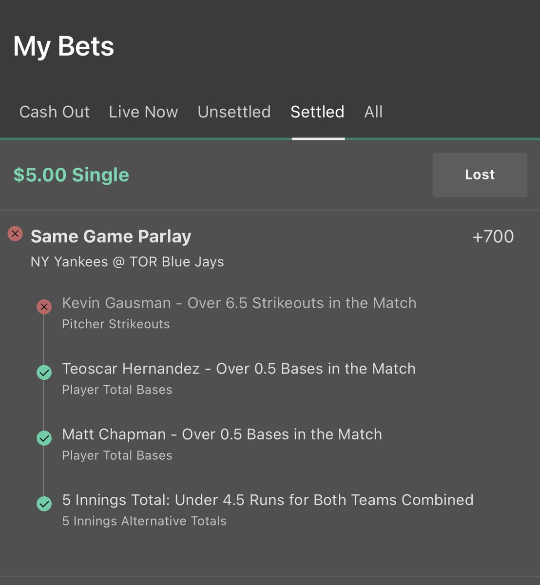 leonidus06's tweet photo. @bet365ca @bet365  Y’all need a stat correction Gausman had 7 strikeouts!! https://t.co/Z2JTWrHI6M