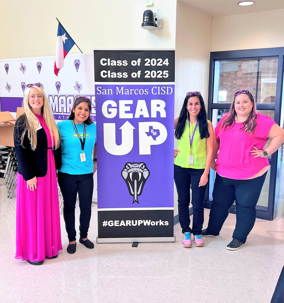 GEAR UP_ SMCISD (@gearup_smcisd) on Twitter photo Our future = BRIGHT <a href="/SMHS_SMCISD/">San Marcos High School</a>
😎Day 1: Educator Breakfast! Shoutout to our AMAZING Rattler FAM! Thank YOU for what you bring to campus- 💯% for kids! 
Lunch workshop for our 9th, 10th, 11th & 12th grade students! Career Talk! 
🎓Safety, Target, & Reach School🎓 #GEARUPWorks Our future = BRIGHT <a href="/SMHS_SMCISD/">San Marcos High School</a>
😎Day 1: Educator Breakfast! Shoutout to our AMAZING Rattler FAM! Thank YOU for what you bring to campus- 💯% for kids! 
Lunch workshop for our 9th, 10th, 11th & 12th grade students! Career Talk! 
🎓Safety, Target, & Reach School🎓 #GEARUPWorks