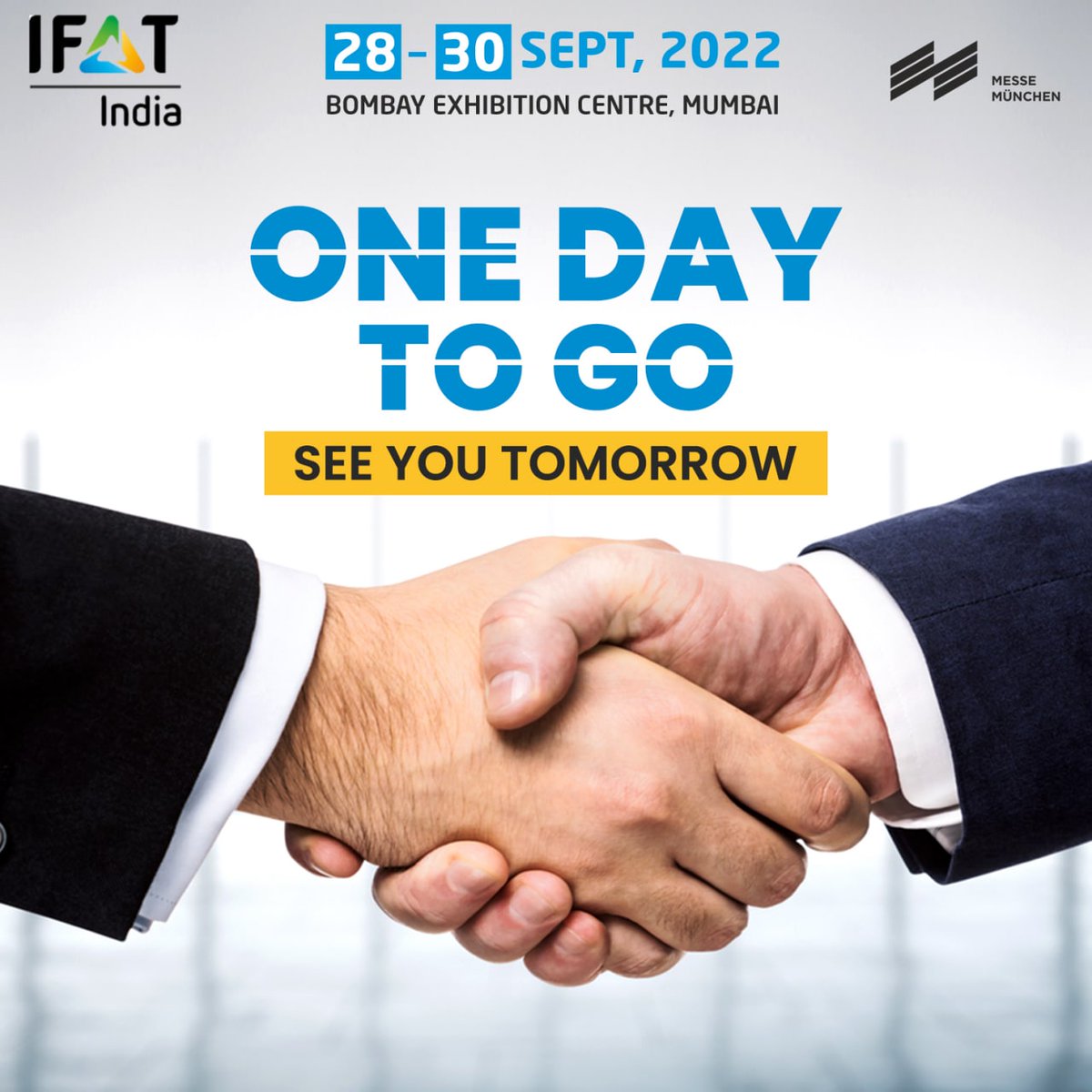 IFAT_mmi's tweet photo. IFAT India 2022 opens tomorrow. From leading exhibitors displaying latest technology to visionary speakers providing impactful knowledge, experience it all at the show!

Dates: 28th to 30th September, 2022
Venue: Hall 1, Bombay Exhibition Center https://t.co/6hHZEO5PqM