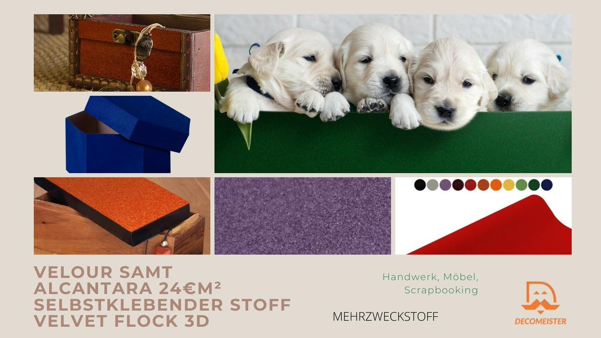 Spitzenqualität für den universellen Einsatz: unser selbstklebendes Dekomaterial aus hochwertigem Filz eignet sich perfekt zum kreativen Umsetzen für Schmuckschatullen, Tassenmatten, Würfelbretter, rutschige Treppen und andere Gegenstände 👍

ebay.de/itm/2846240409…