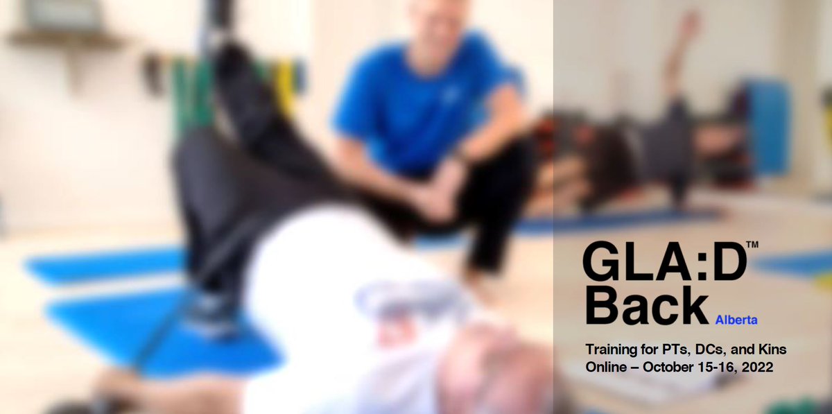 Alberta - get ready for this upcoming GLA:D Back training session. More information can be found here. bit.ly/3CbS1sT