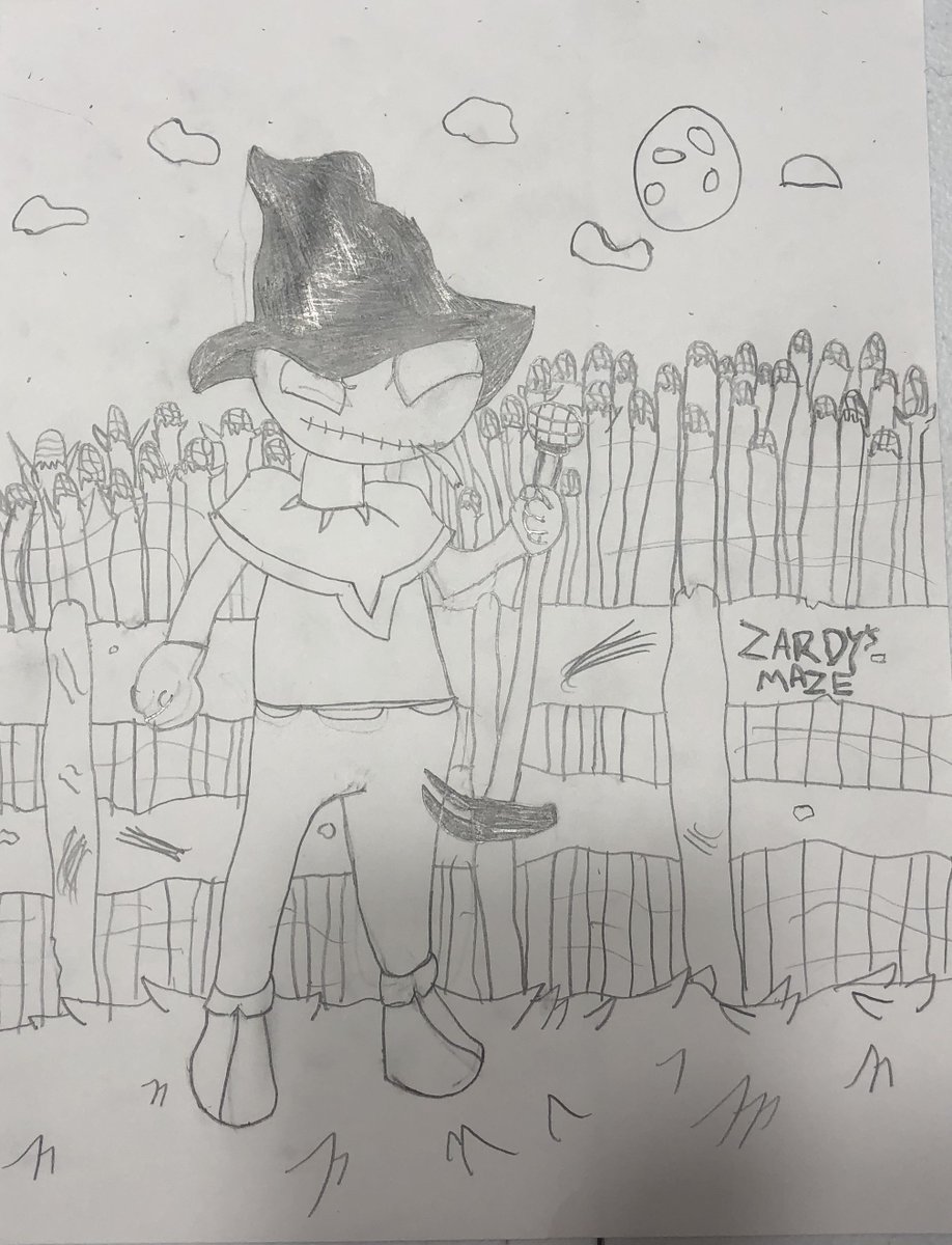 AllExploding's tweet photo. Zardys maze fan art for the fall time of year and i just love zardys maze #zardysmaze
#zardy #horror #horrorart #fall #august #maze #cornmaze #cornfeild @SwankyBoxYT https://t.co/SdCYK4Ttnl